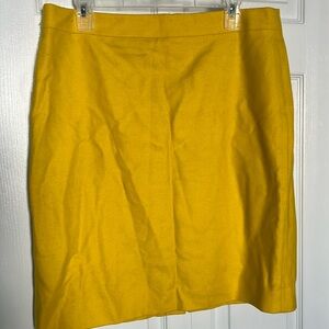 NWOT J.Crew Wool mustard yellow Pencil Skirt